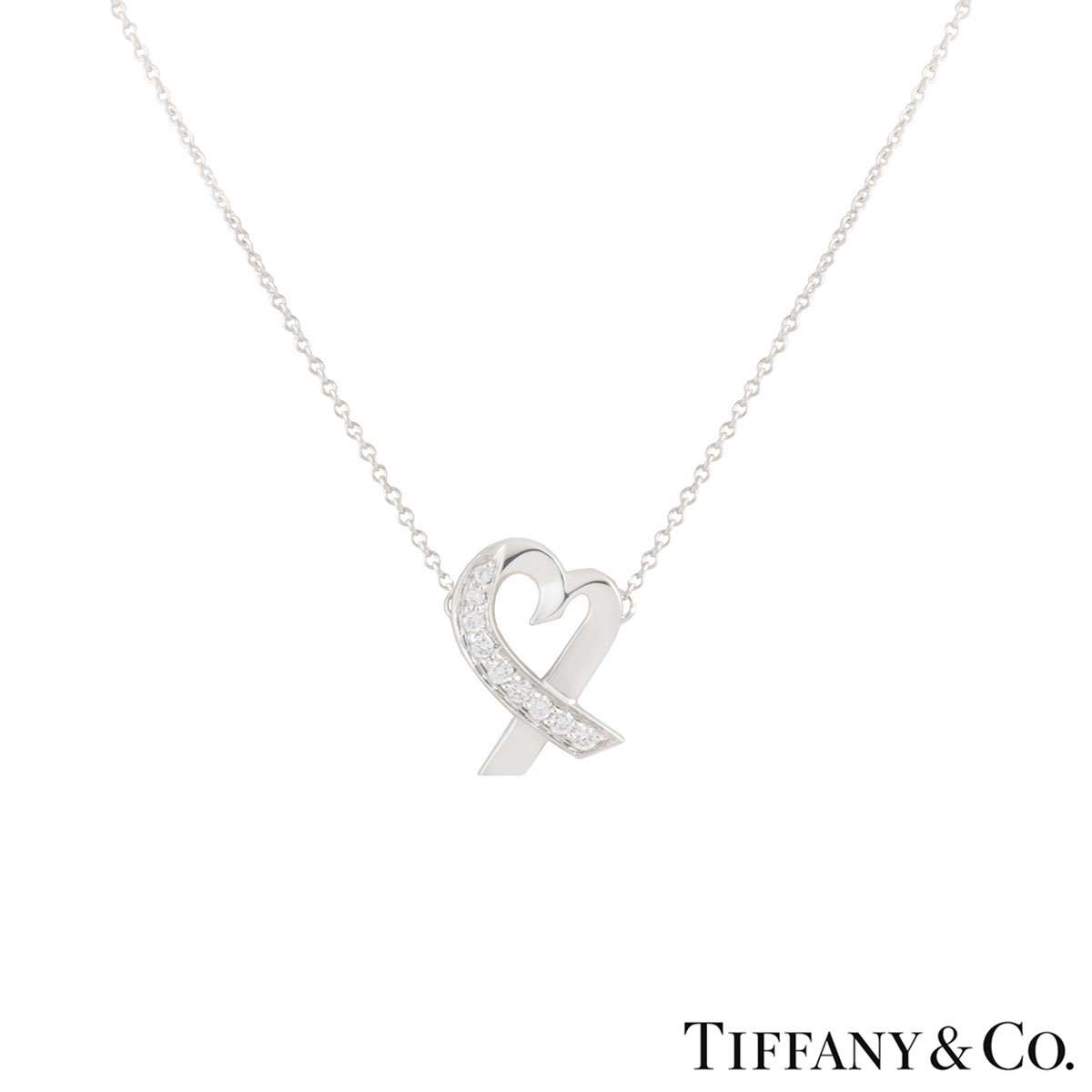 tiffany diamond heart necklace